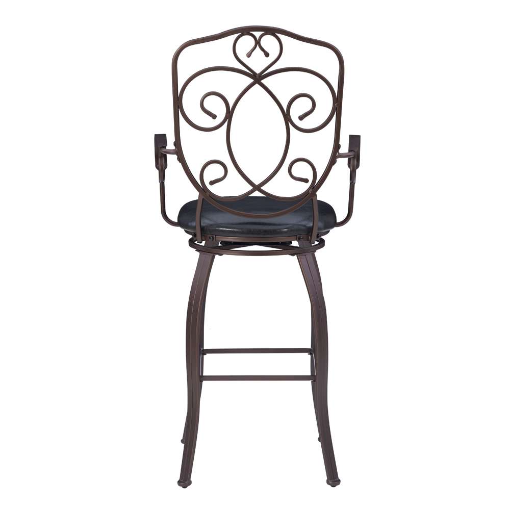 Linon Home Decor - Crested Back Bar Stool 30 - 02787MTL-01-KD-U veiw 5