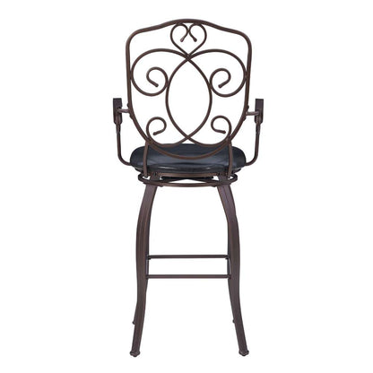 Linon Home Decor - Crested Back Bar Stool 30 - 02787MTL-01-KD-U veiw 5