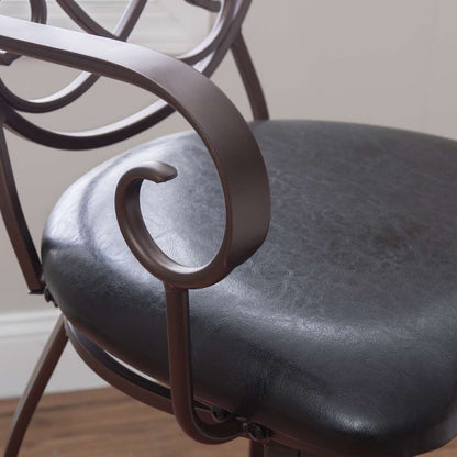 Linon Home Decor - Crested Back Bar Stool 30 - 02787MTL-01-KD-U veiw 8