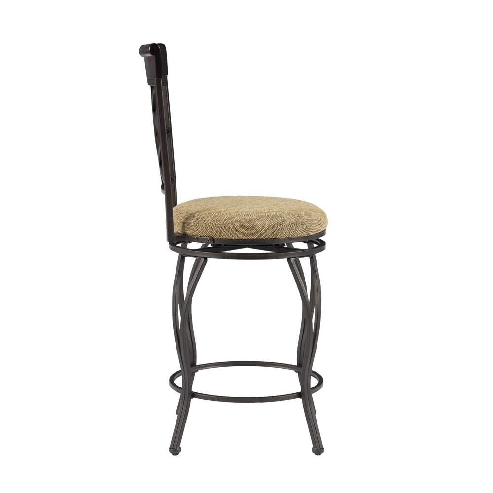 Linon Home Decor - Curves Counter Bar Stool 24 - 02728MTL-01-KD-U veiw 3