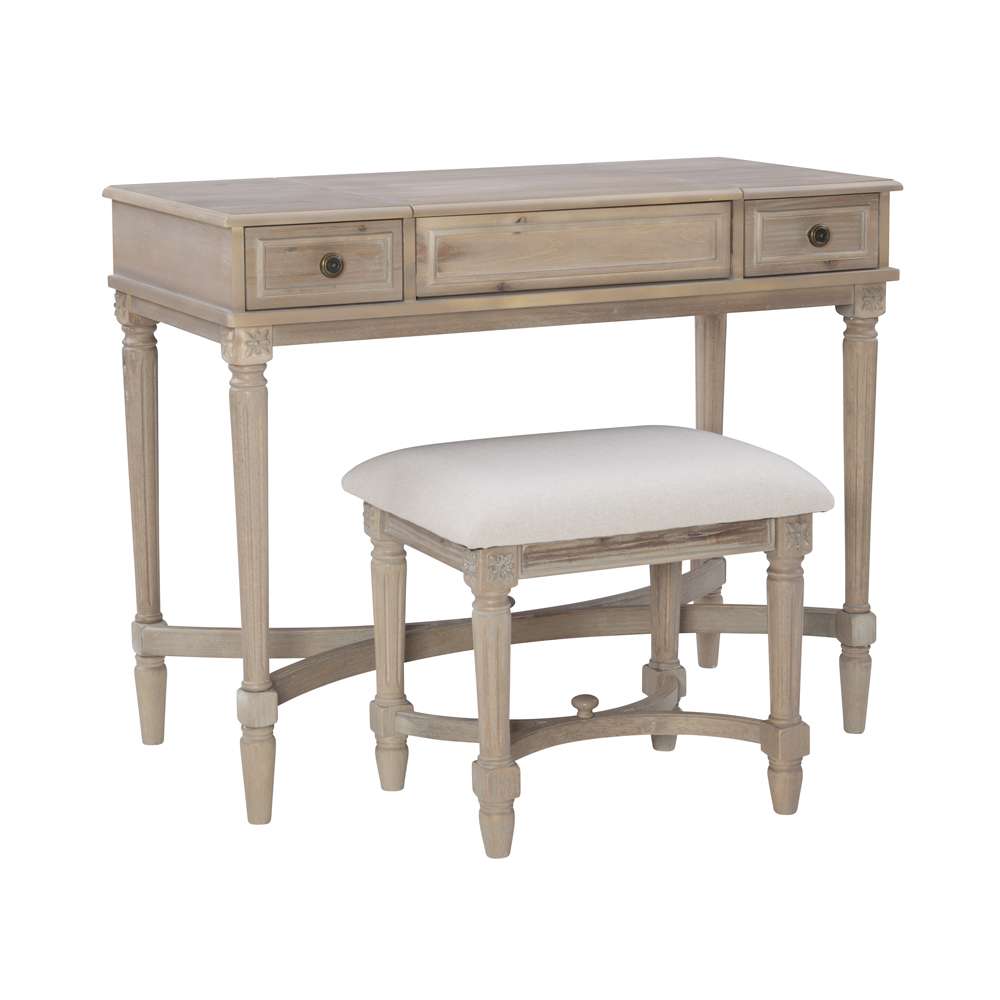 Linon Home Decor - Cyndi Gray Wash Vanity - VS064GRY01U view 1