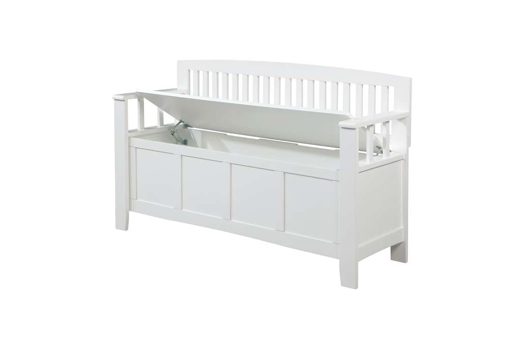 Linon Home Decor - Cynthia Storage Bench White - BH184WHT01 veiw 1