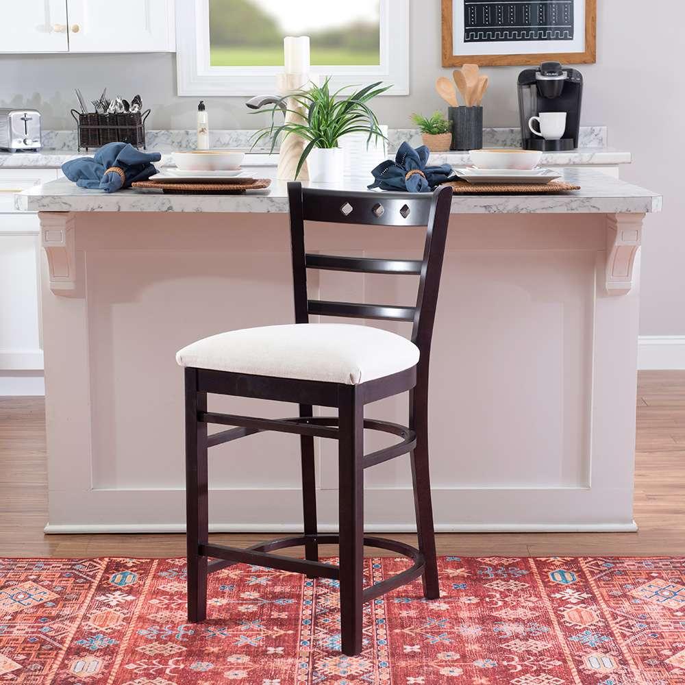Linon Home Decor - Darby Counter Stool Espresso/Grey (Set of 2) - CS317BRN02ASU veiw 7