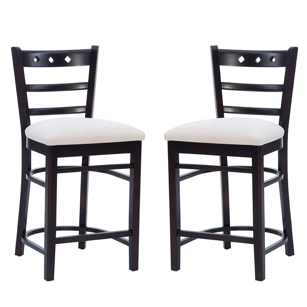 Linon Home Decor - Darby Counter Stool Espresso/Grey (Set of 2) - CS317BRN02ASU veiw 9