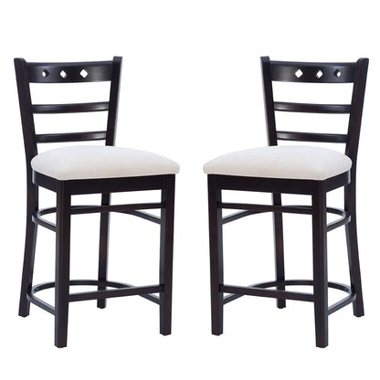 Linon Home Decor - Darby Counter Stool Espresso/Grey (Set of 2) - CS317BRN02ASU veiw 9
