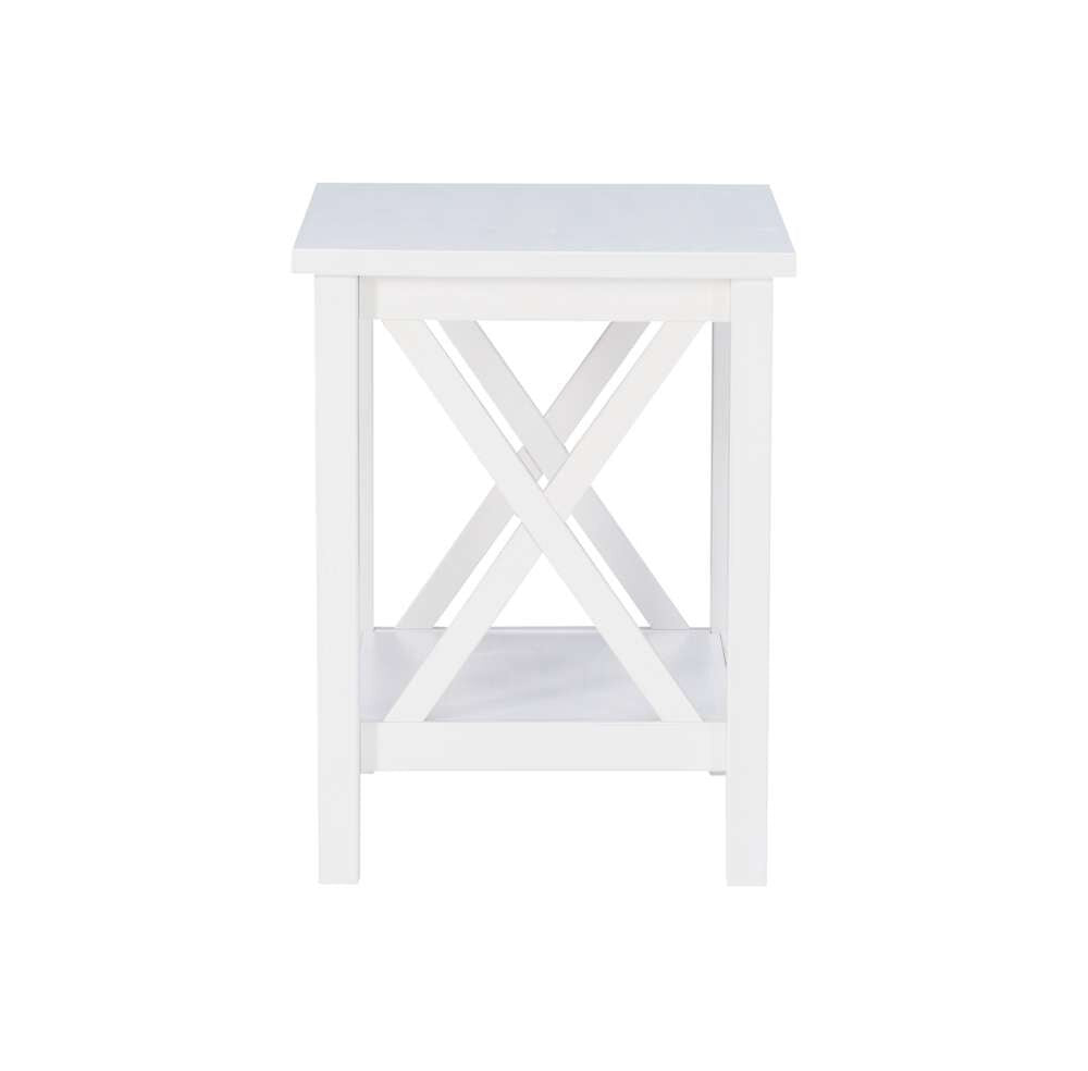Linon Home Decor - Davis Antique White End Table - DV67AWHT01U veiw 3