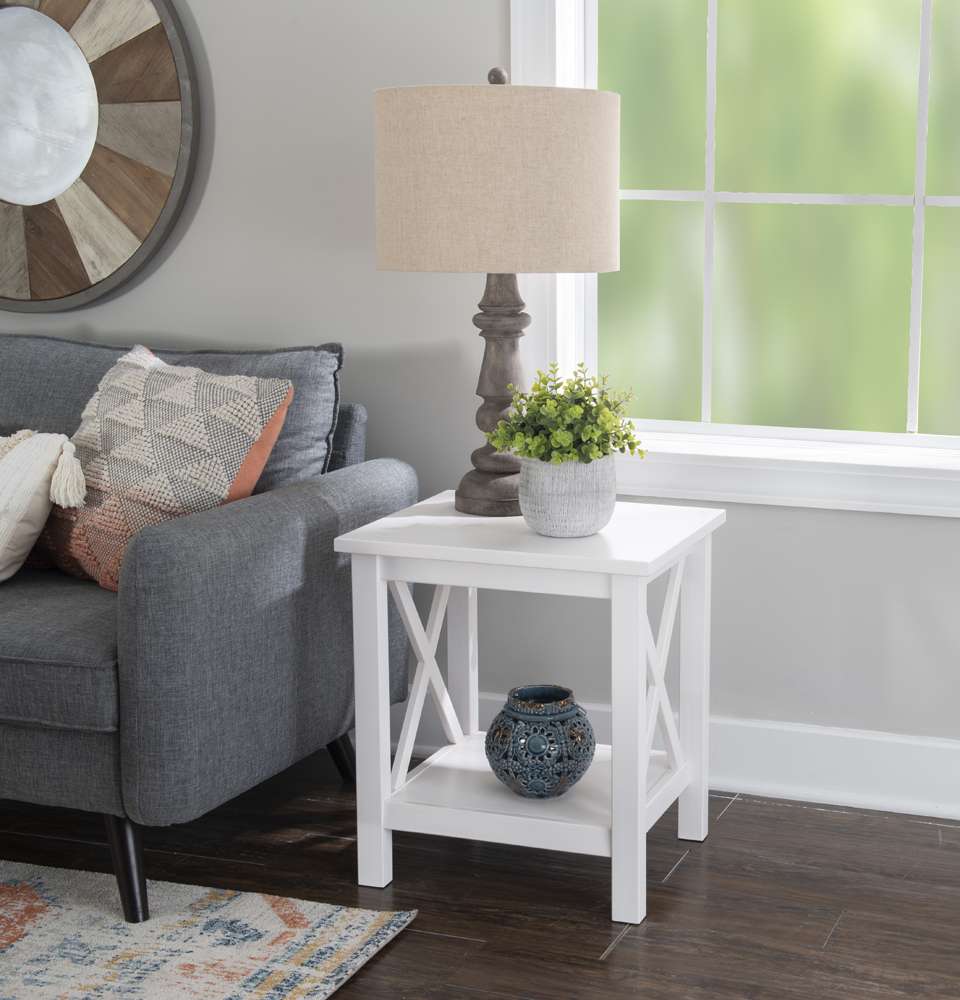 Linon Home Decor - Davis Antique White End Table - DV67AWHT01U veiw 5