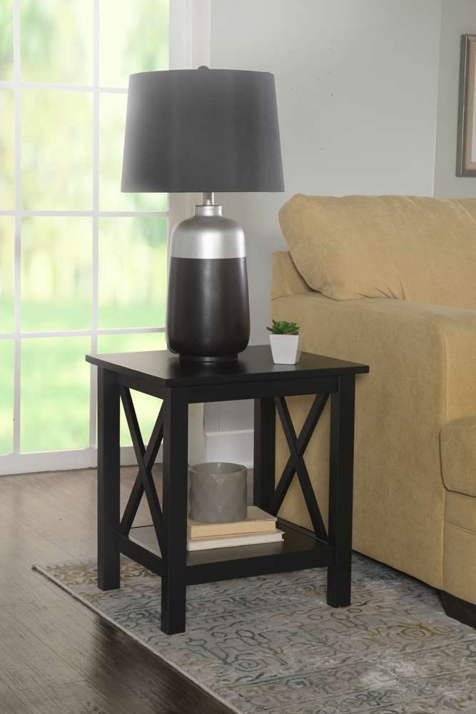 Linon Home Decor - Davis End Table, Black - DV67BLK01U veiw 5