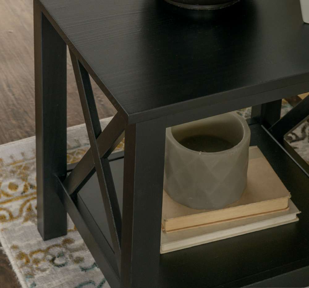 Linon Home Decor - Davis End Table, Black - DV67BLK01U veiw 6