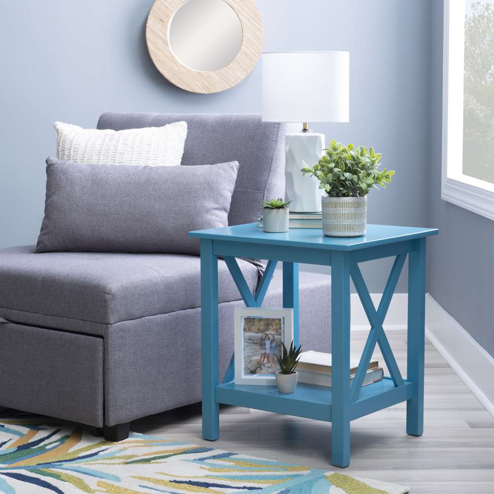 Linon Home Decor - Davis Teal End Table - DV67TEAL01U veiw 5