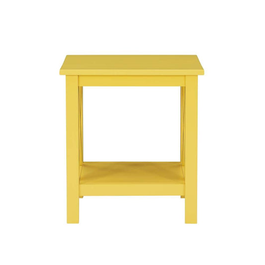Linon Home Decor - Davis Yellow End Table - DV67YLW01U veiw 2