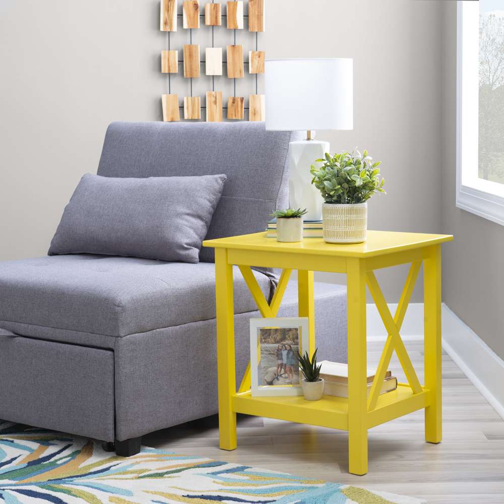 Linon Home Decor - Davis Yellow End Table - DV67YLW01U veiw 5