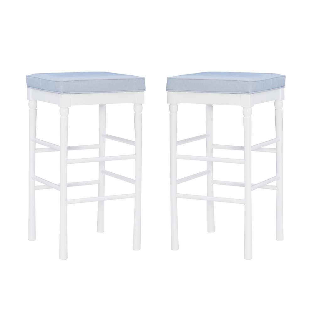 Linon Home Decor - Dehart Barstool White (Set of 2) - CH287WHT02ASU veiw 2