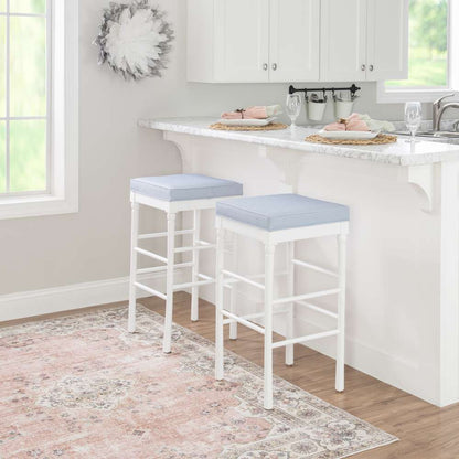 Linon Home Decor - Dehart Barstool White (Set of 2) - CH287WHT02ASU veiw 6