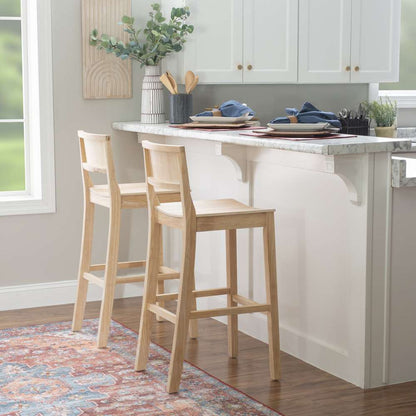 Linon Home Decor - Devin Bar Stool Unfinished (Set of 2) - BS279UNF02KD veiw 7