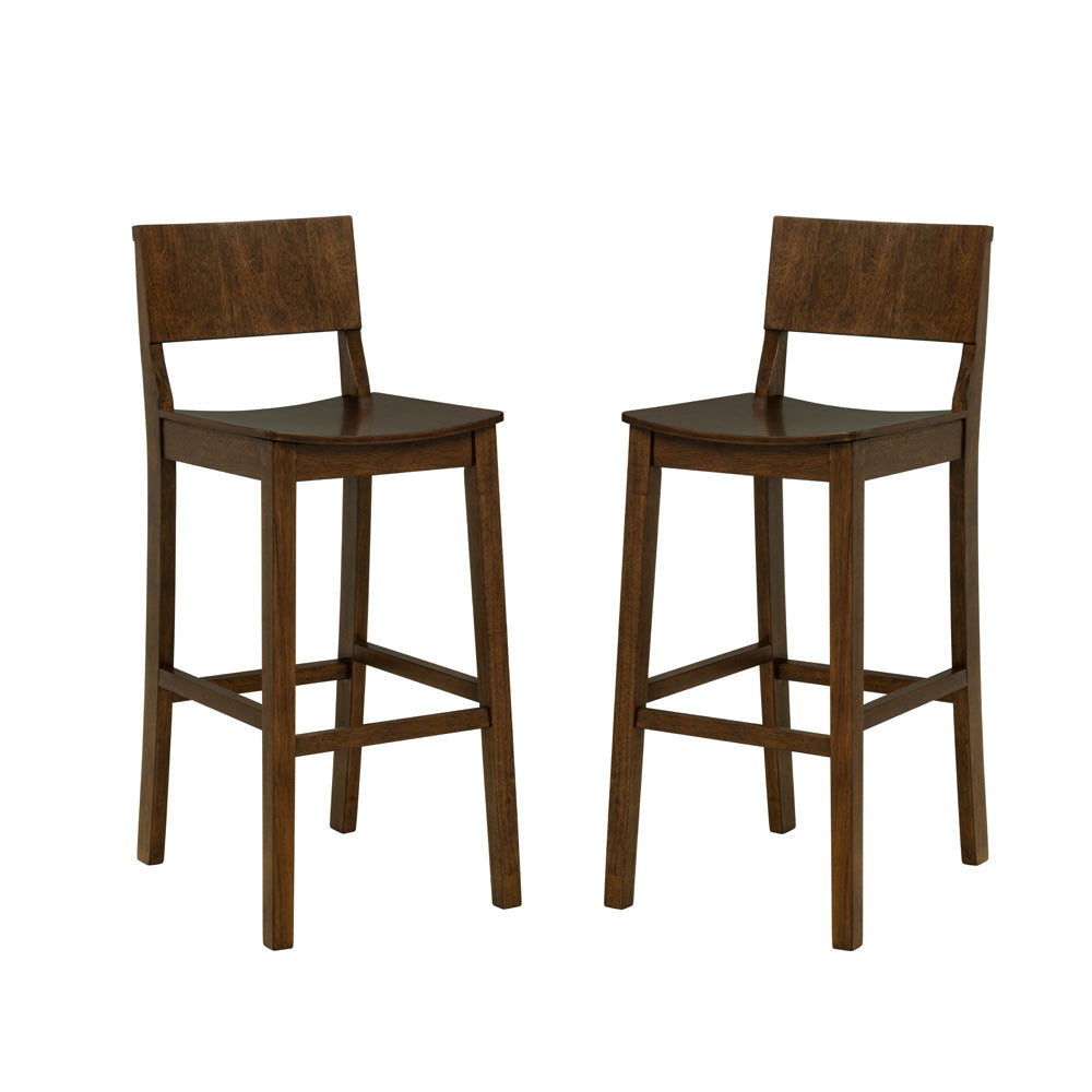 Linon Home Decor - Devin Bar Stool, Walnut (Set of 2) - BS279WAL02KD view 1