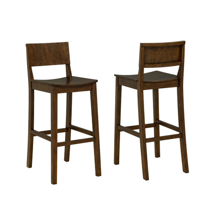 Linon Home Decor - Devin Bar Stool, Walnut (Set of 2) - BS279WAL02KD view 2