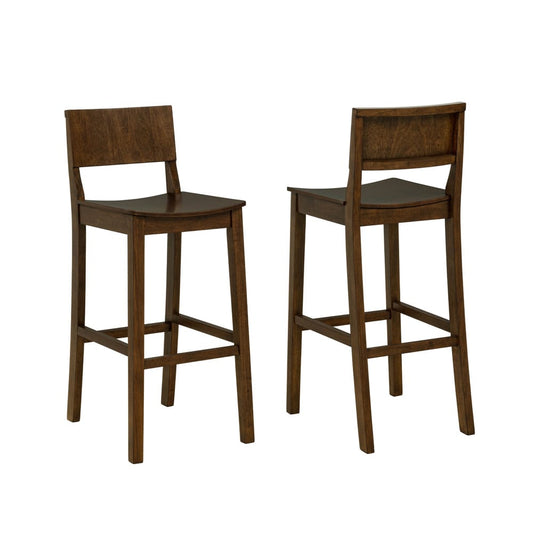 Linon Home Decor - Devin Bar Stool, Walnut (Set of 2) - BS279WAL02KD view 2
