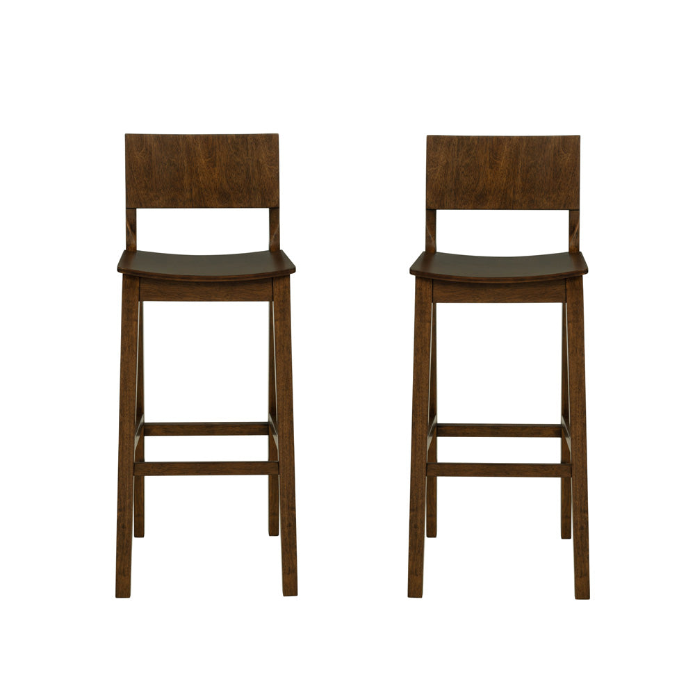 Linon Home Decor - Devin Bar Stool, Walnut (Set of 2) - BS279WAL02KD view 3