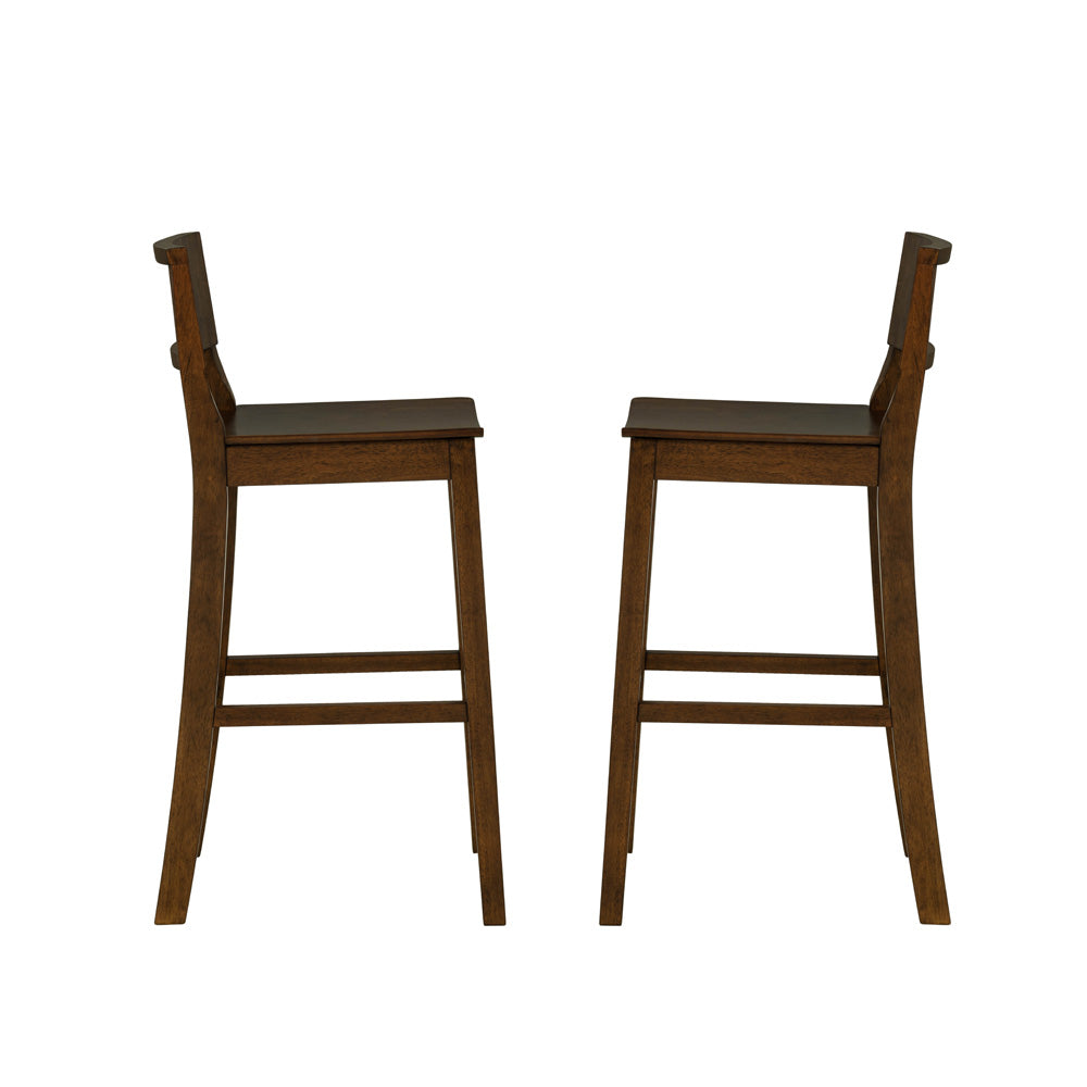Linon Home Decor - Devin Bar Stool, Walnut (Set of 2) - BS279WAL02KD view 4