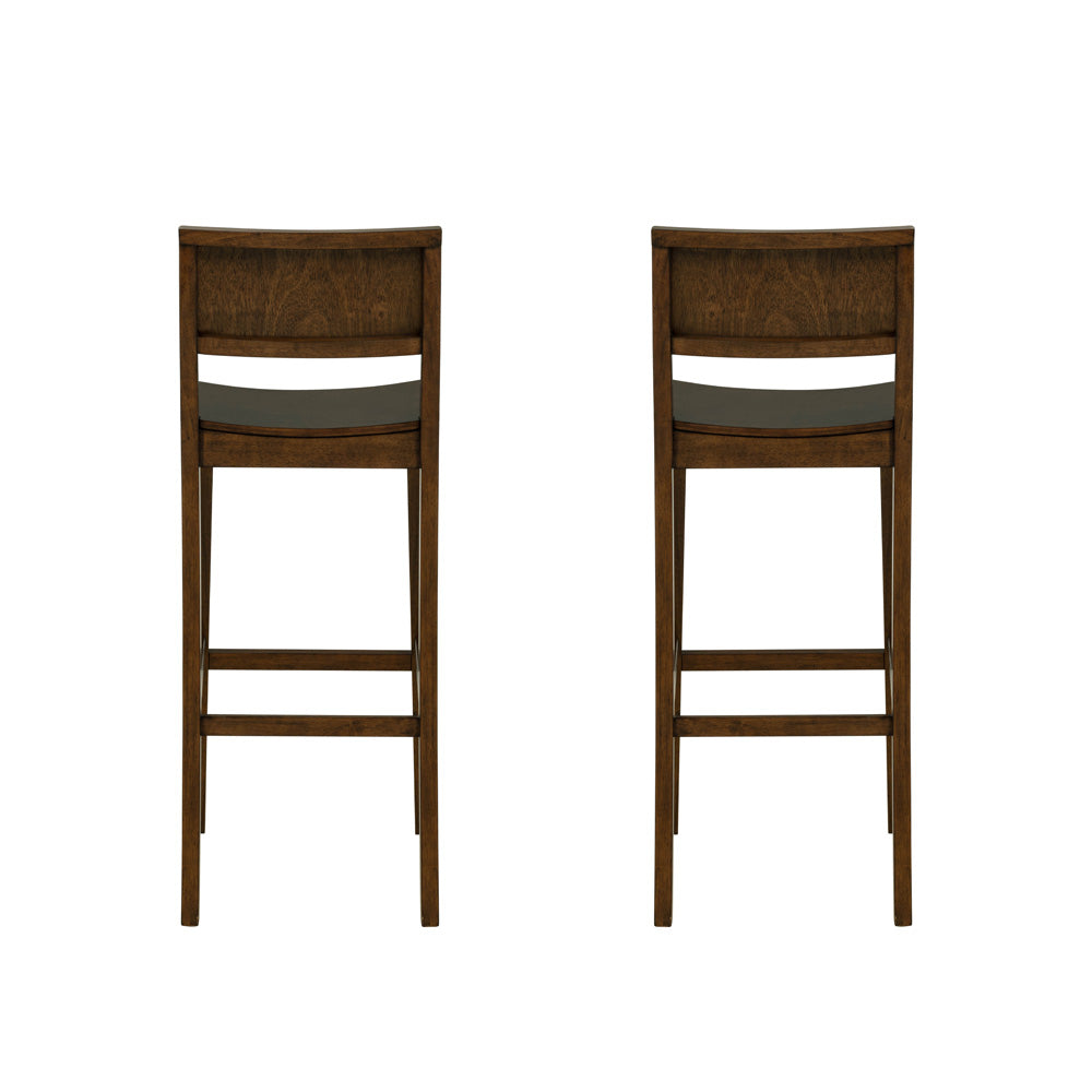 Linon Home Decor - Devin Bar Stool, Walnut (Set of 2) - BS279WAL02KD view 5