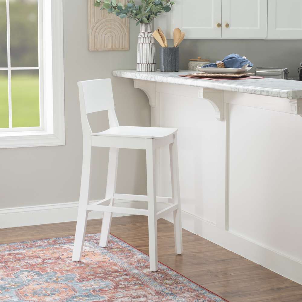 Linon Home Decor - Devin Bar Stool White (Set of 2) - BS279WHT02KD veiw 8
