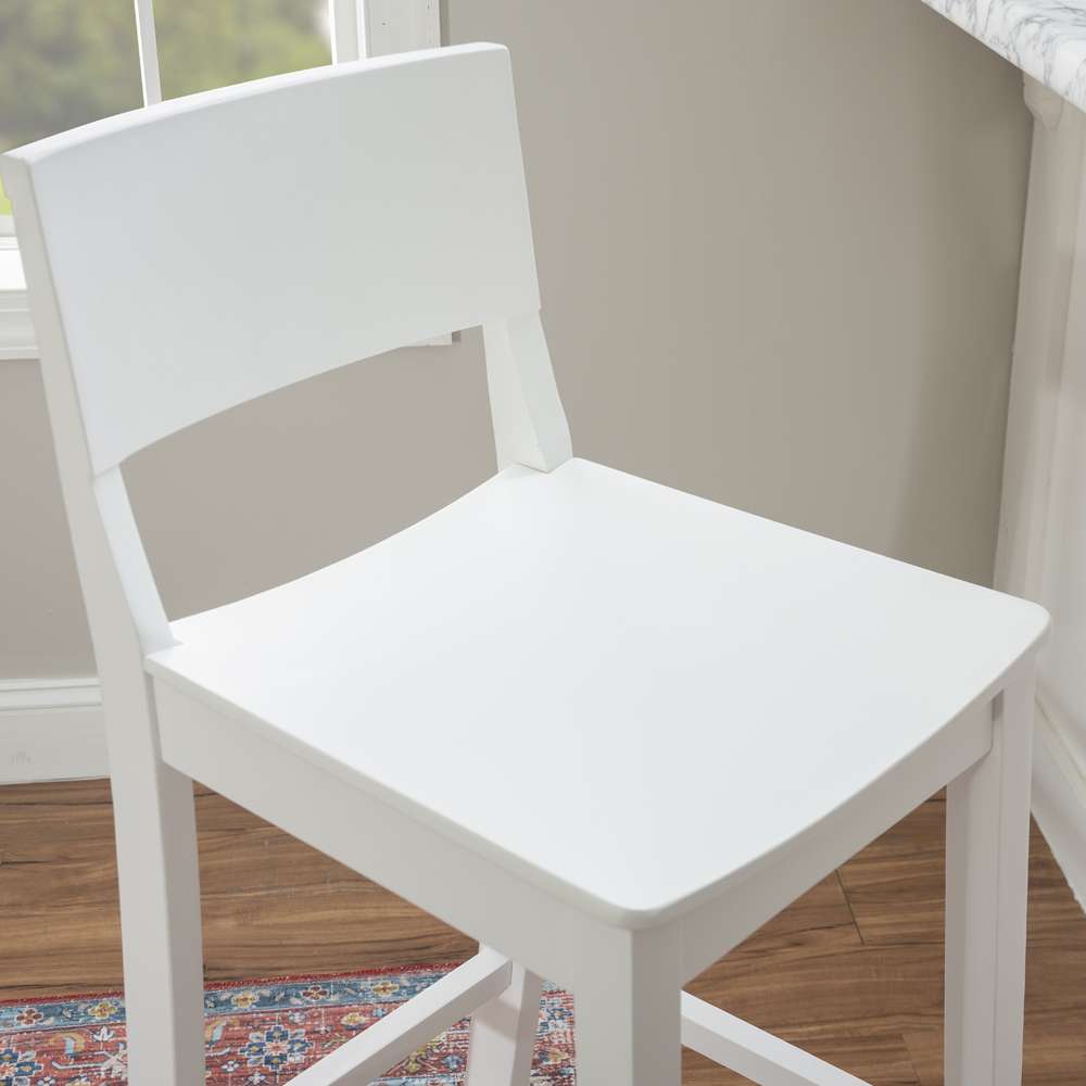 Linon Home Decor - Devin Bar Stool White (Set of 2) - BS279WHT02KD veiw 9