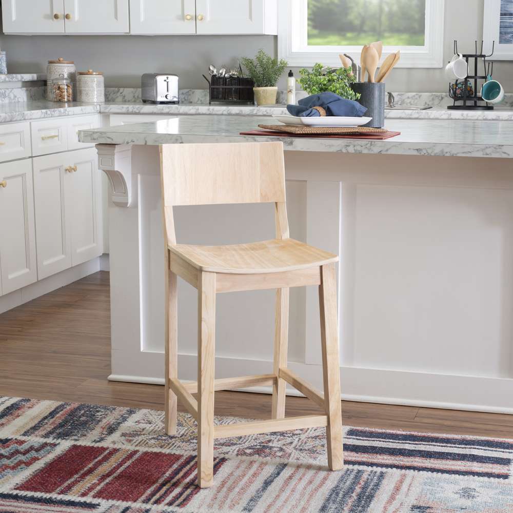 Linon Home Decor - Devin Counter Stool Unfinished (Set of 2) - CS279UNF02KD veiw 8
