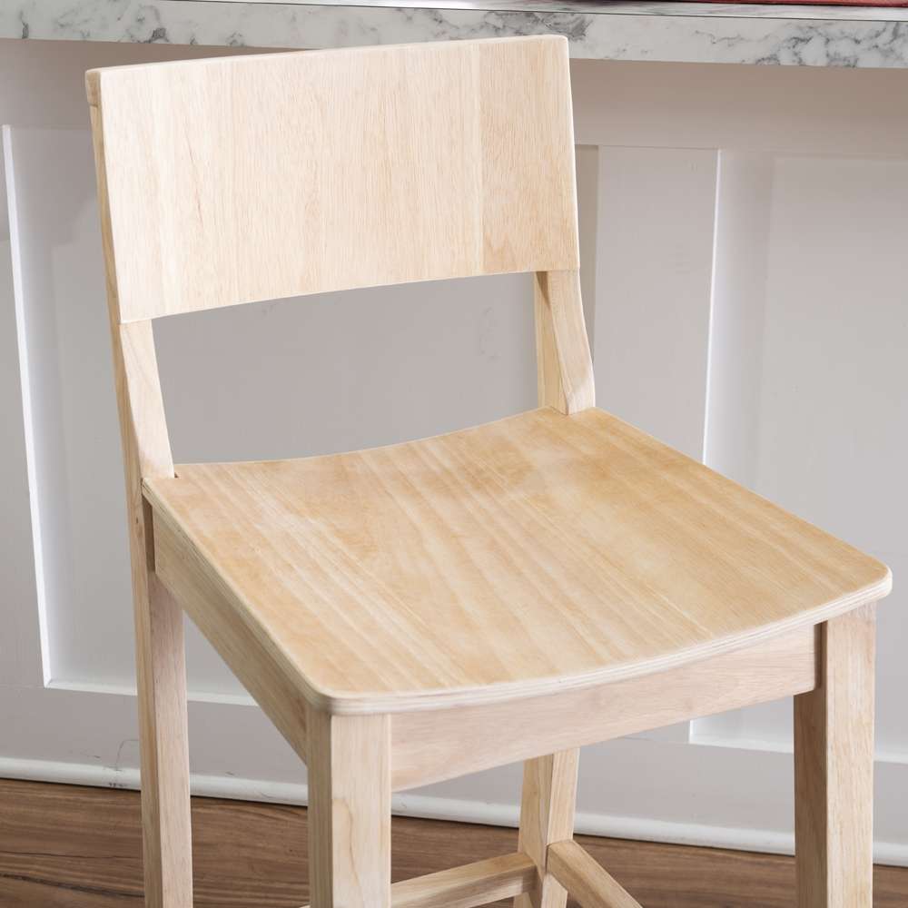 Linon Home Decor - Devin Counter Stool Unfinished (Set of 2) - CS279UNF02KD veiw 9