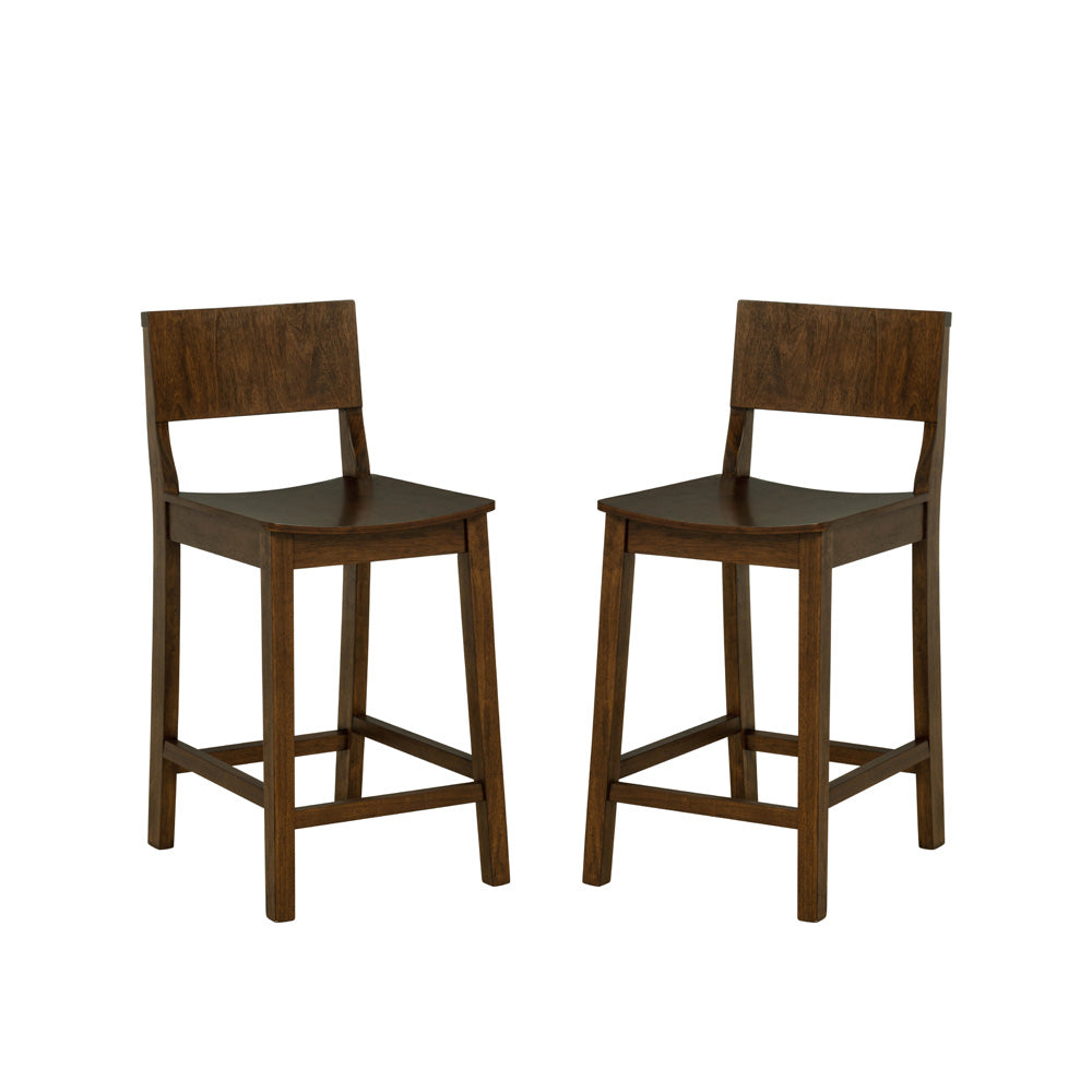 Linon Home Decor - Devin Counter Stool, Walnut (Set of 2) - CS279WAL02KD view 1