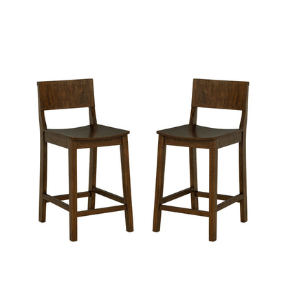 Linon Home Decor - Devin Counter Stool, Walnut (Set of 2) - CS279WAL02KD view 1