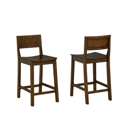 Linon Home Decor - Devin Counter Stool, Walnut (Set of 2) - CS279WAL02KD view 2