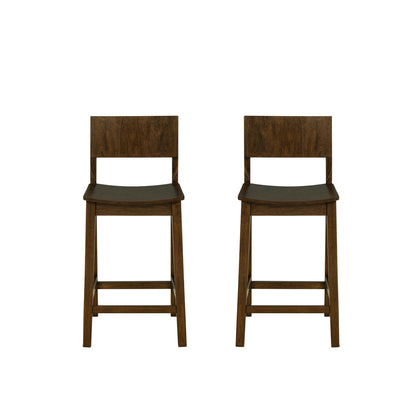 Linon Home Decor - Devin Counter Stool, Walnut (Set of 2) - CS279WAL02KD view 3