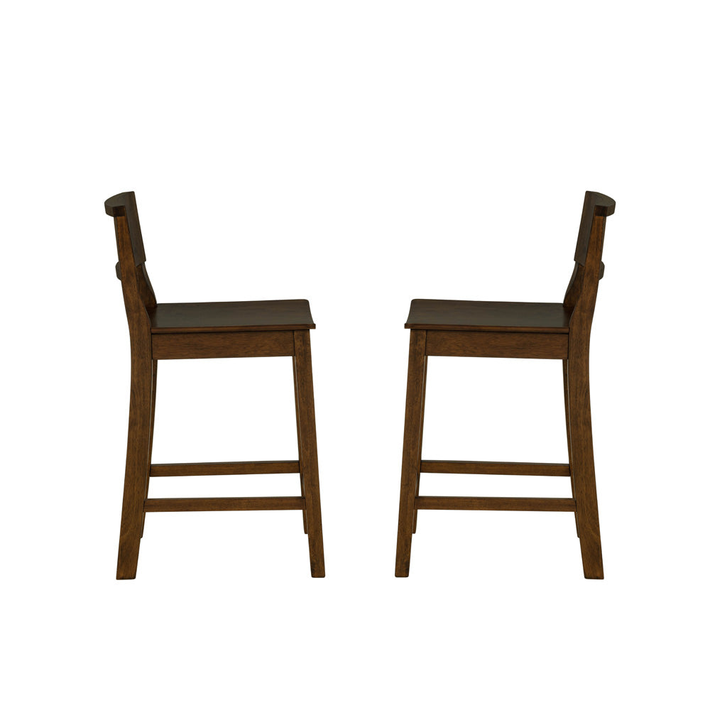 Linon Home Decor - Devin Counter Stool, Walnut (Set of 2) - CS279WAL02KD view 4