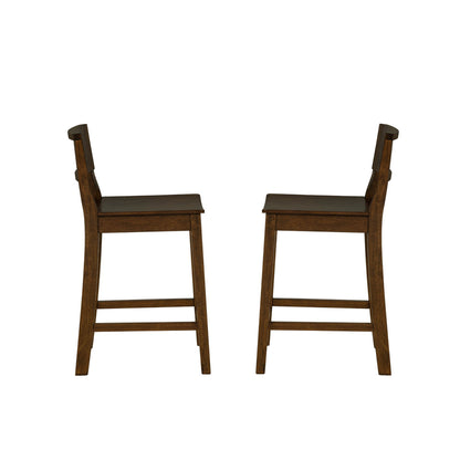 Linon Home Decor - Devin Counter Stool, Walnut (Set of 2) - CS279WAL02KD view 4