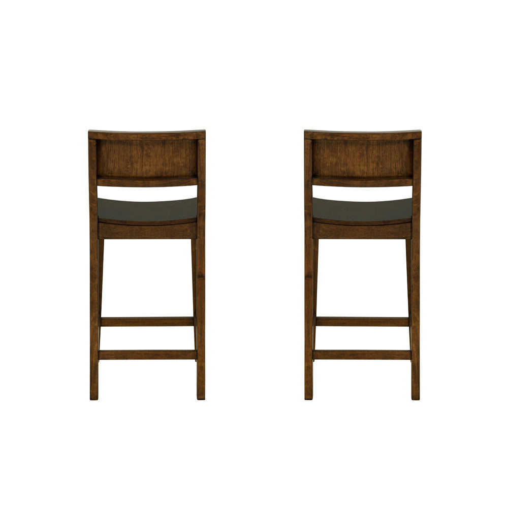 Linon Home Decor - Devin Counter Stool, Walnut (Set of 2) - CS279WAL02KD view 5