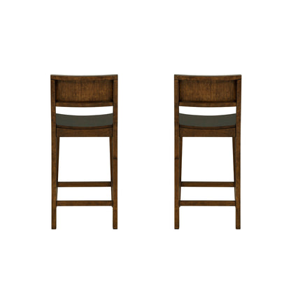 Linon Home Decor - Devin Counter Stool, Walnut (Set of 2) - CS279WAL02KD view 5
