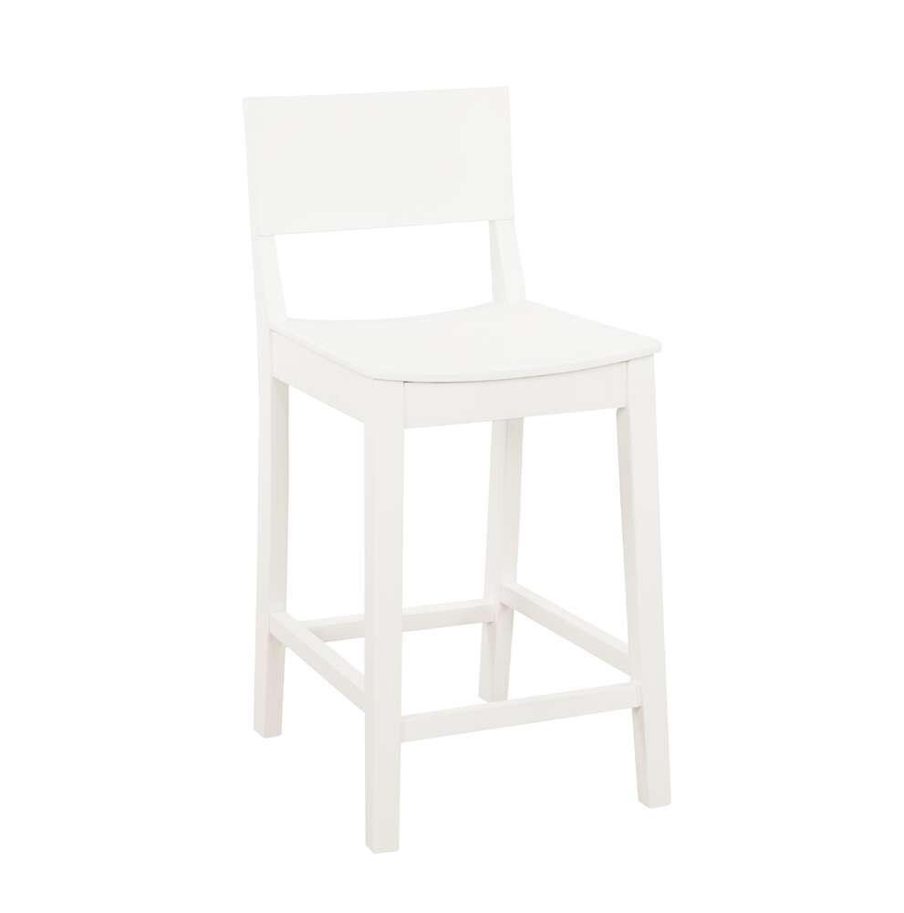 Linon Home Decor - Devin Counter Stool White (Set of 2) - CS279WHT02KD veiw 2