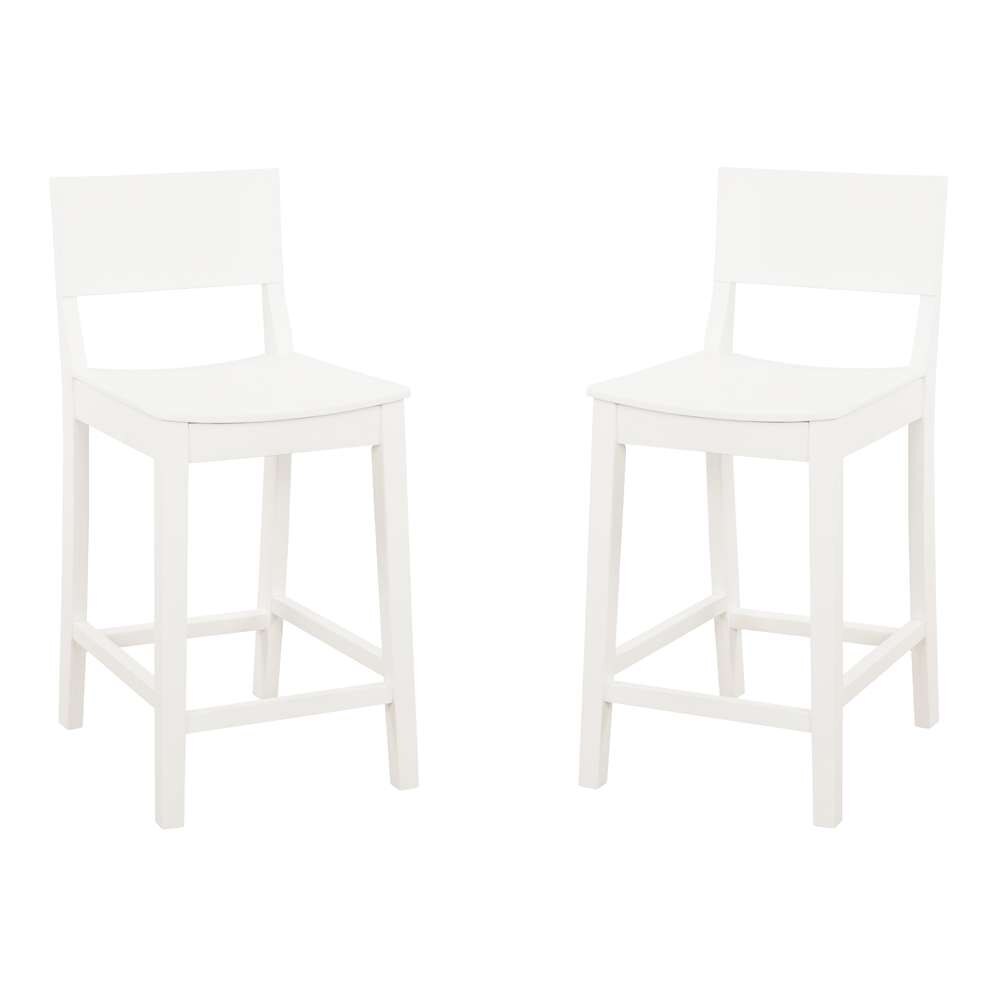 Linon Home Decor - Devin Counter Stool White (Set of 2) - CS279WHT02KD veiw 7