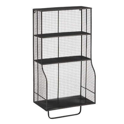 Linon Home Decor - Distressed Wall Storage Organizer - AMMESHELFW1 veiw 1