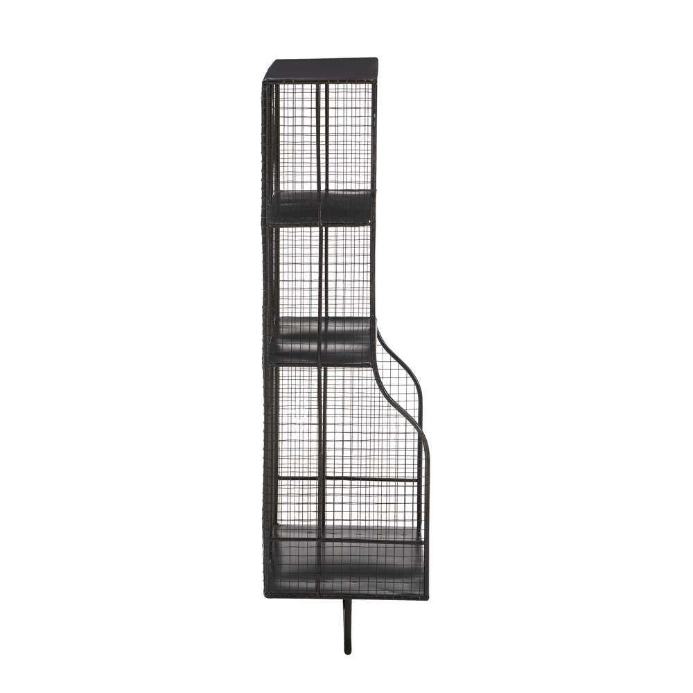 Linon Home Decor - Distressed Wall Storage Organizer - AMMESHELFW1 veiw 3