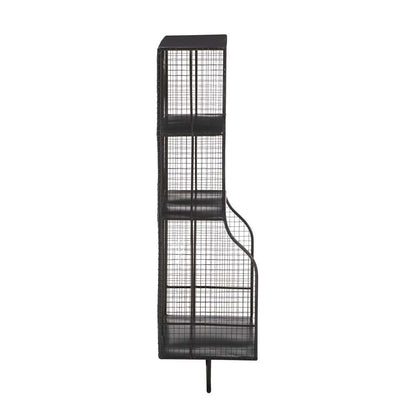 Linon Home Decor - Distressed Wall Storage Organizer - AMMESHELFW1 veiw 3