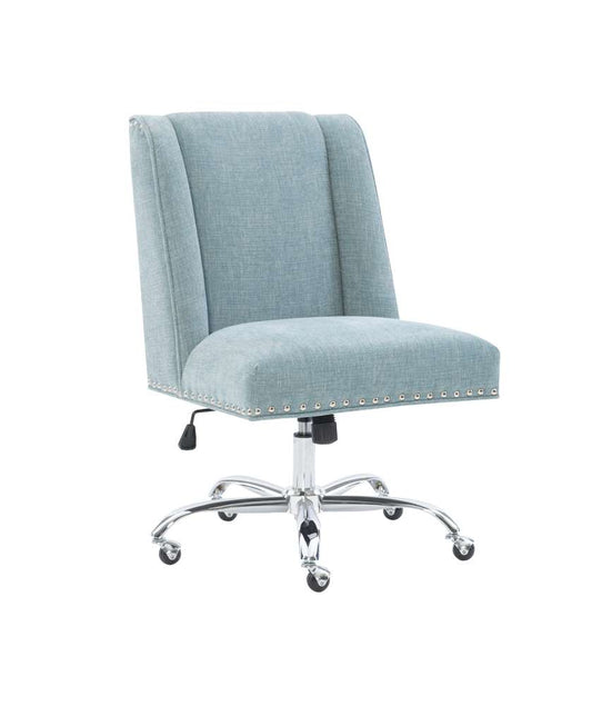 Linon Home Decor - Draper Office Chair, Aqua - 178404AQUA01U veiw 1