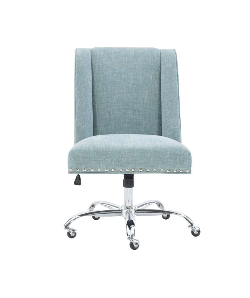 Linon Home Decor - Draper Office Chair, Aqua - 178404AQUA01U veiw 2