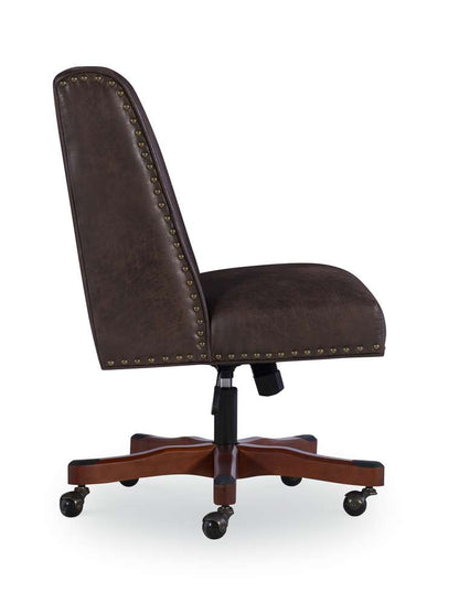 Linon Home Decor - Draper Office Chair, Brown  - OC078BRN01 veiw 3