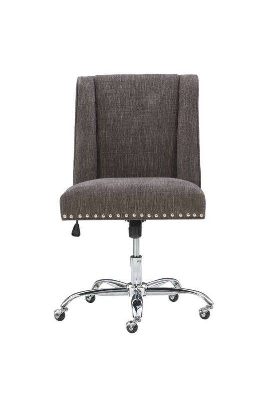 Linon Home Decor - Draper Office Chair, Charcoal - 178404CHAR01U veiw 2