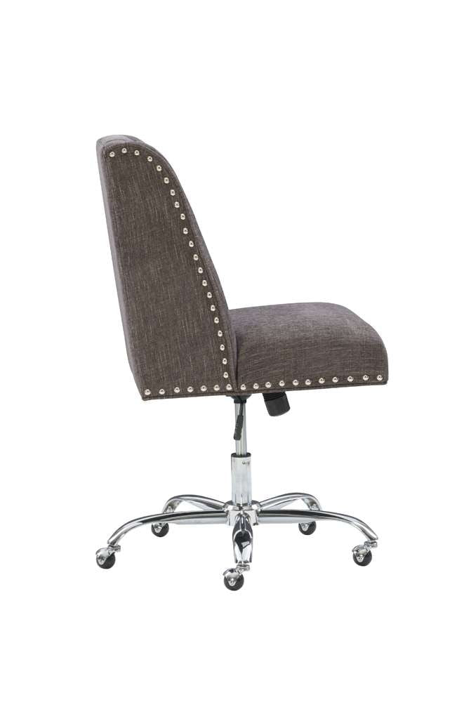 Linon Home Decor - Draper Office Chair, Charcoal - 178404CHAR01U veiw 3
