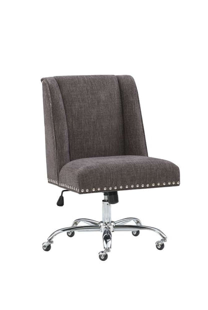 Linon Home Decor - Draper Office Chair, Charcoal - 178404CHAR01U veiw 6