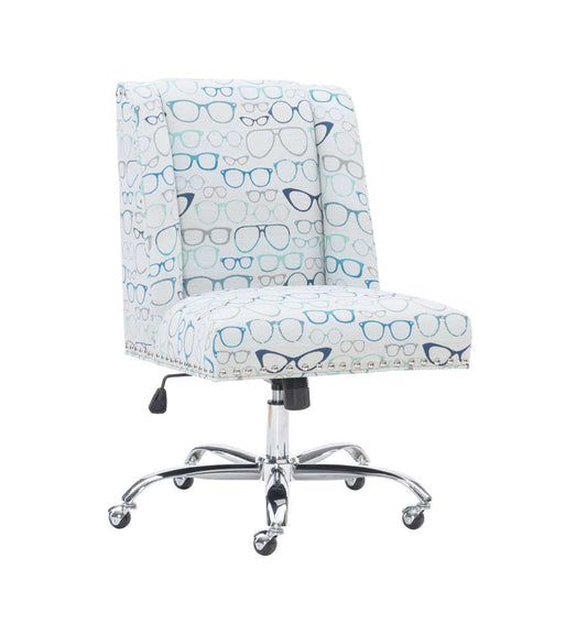 Linon Home Decor - Draper Office Chair, Glasses Print - OC047GLAS1U veiw 1