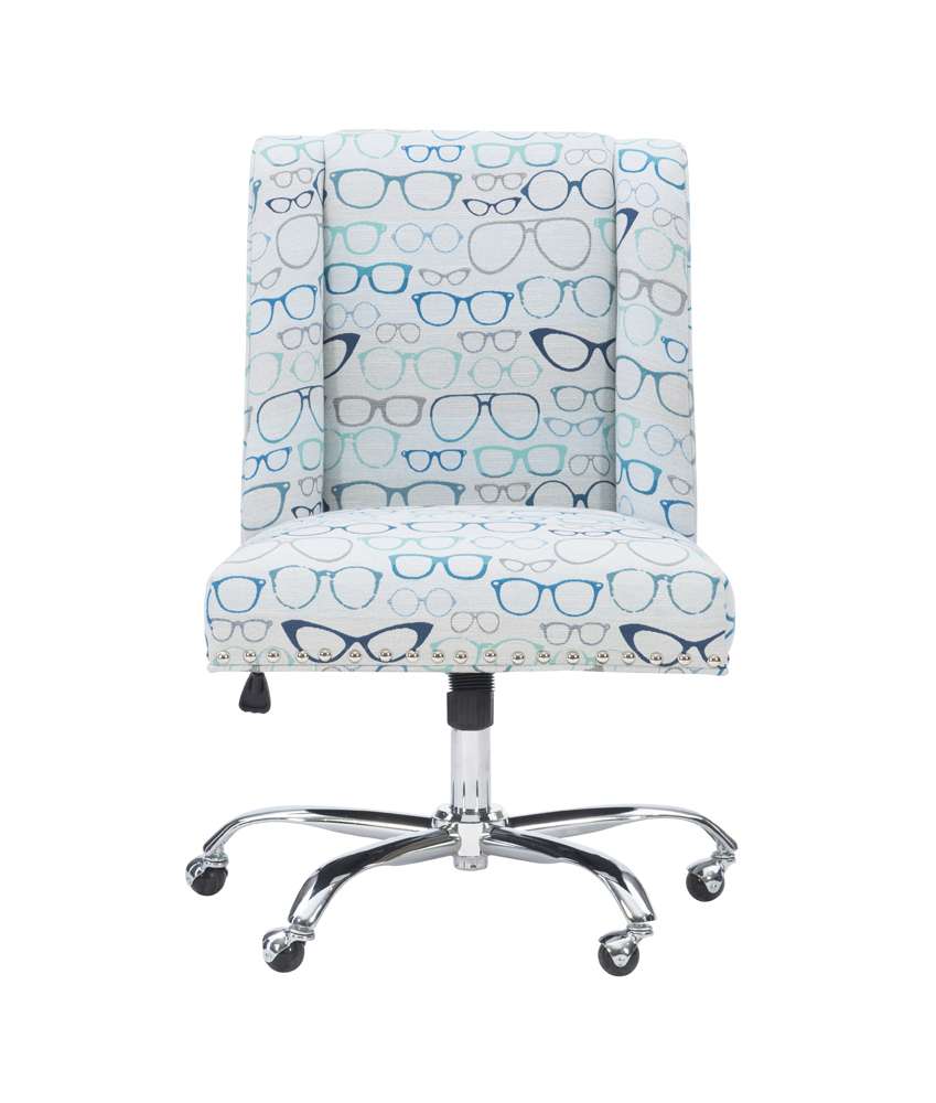 Linon Home Decor - Draper Office Chair, Glasses Print - OC047GLAS1U veiw 2